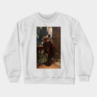 Romeo and Juliet on the Balcony by Julius Kronberg Crewneck Sweatshirt